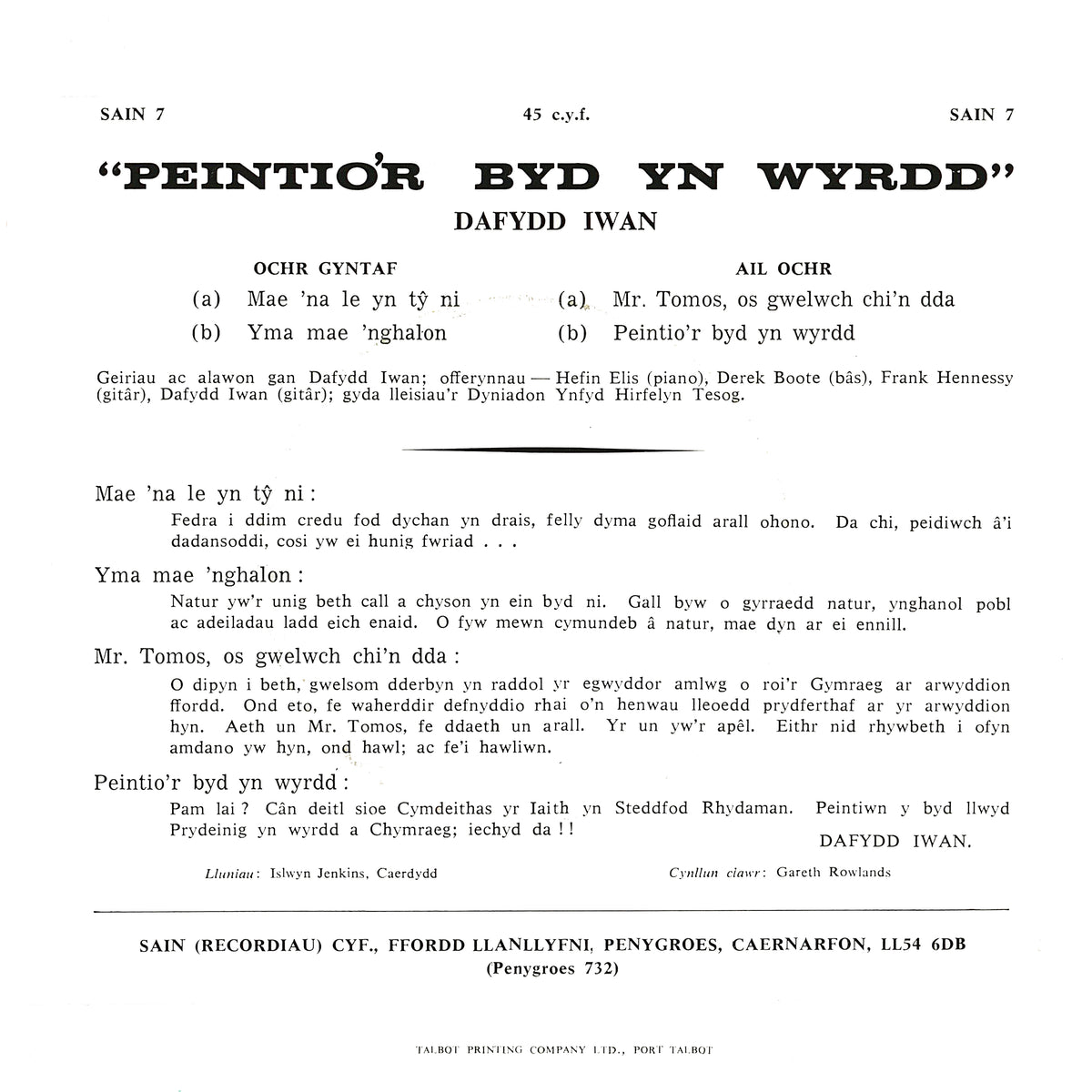 Peintio'r Byd Yn Wyrdd (2 in stock)