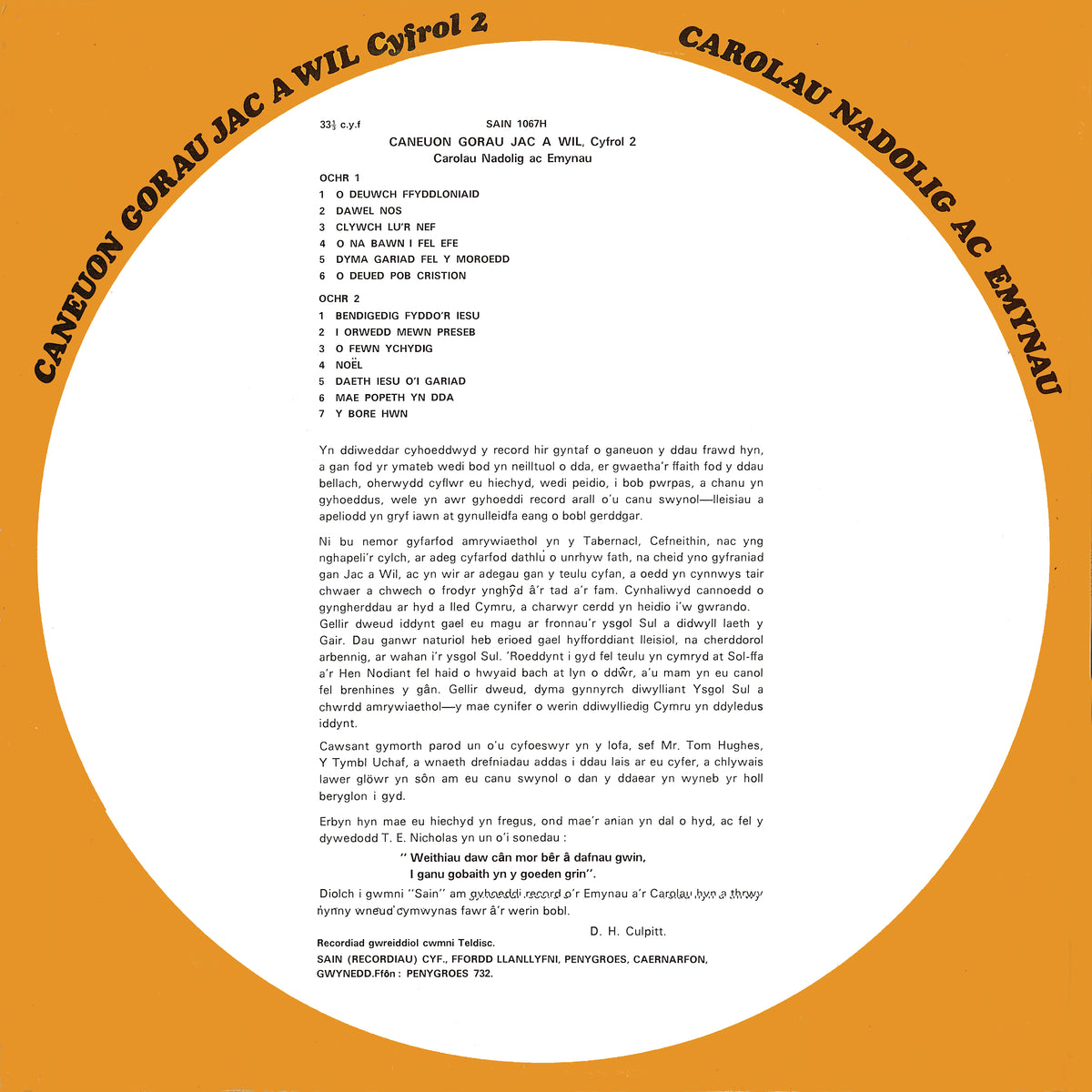 Caneuon Gorau Jac A Wil Cyfrol 2 (Carolau Nadolig ac Emynau)