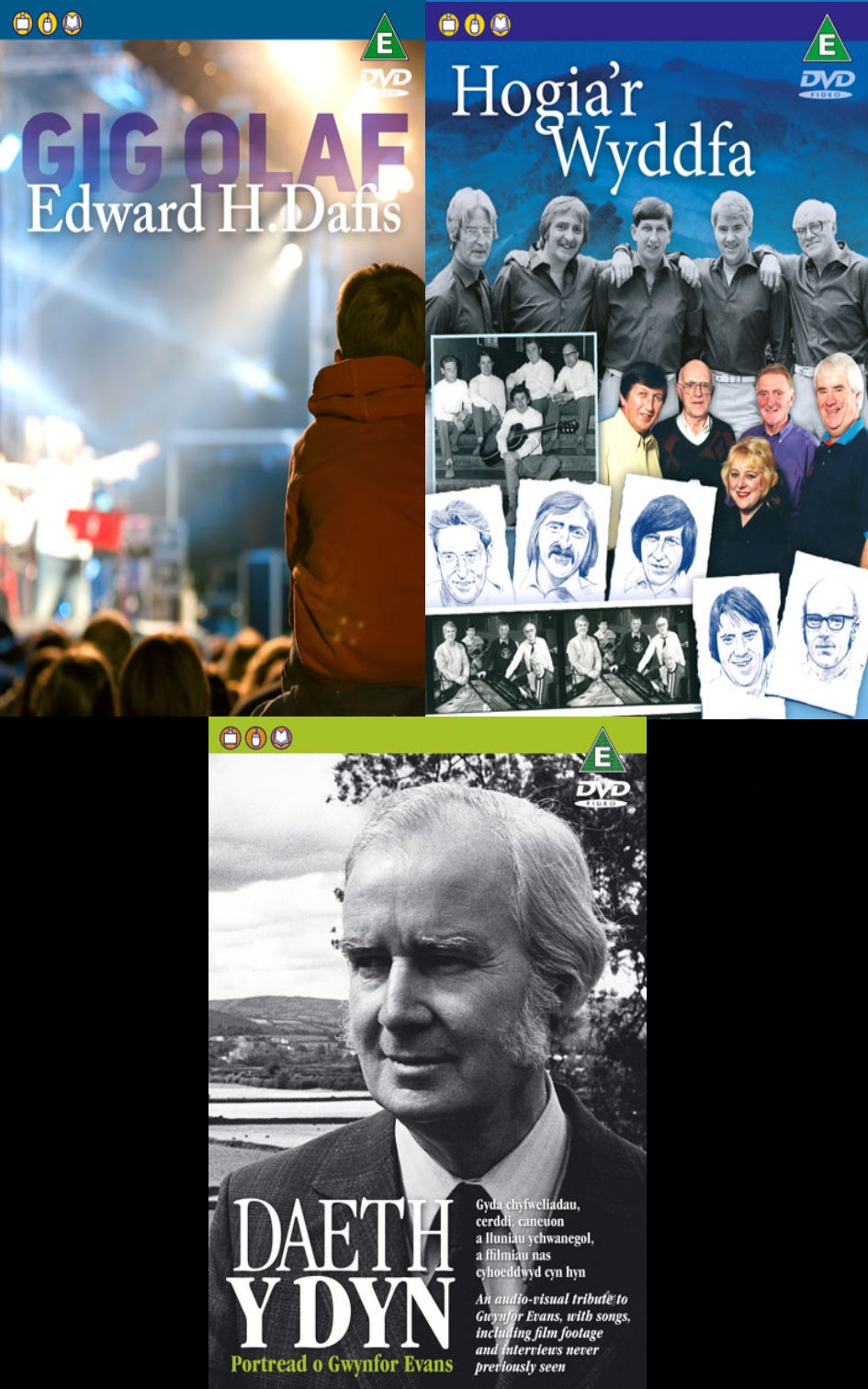 3 DVD (Edward H.Dafis, Hogia'r Wyddfa a Gwynfor Evans)