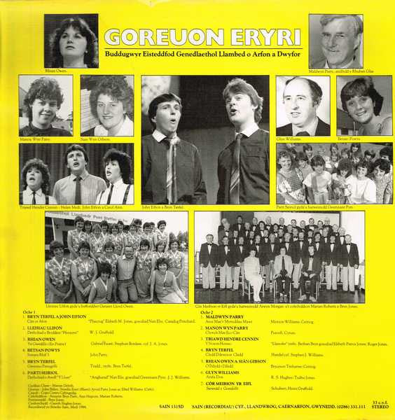 Goreuon Eryri - Buddugwyr Eisteddfod Genedlaethol Llamdeb o Arfon a Dwyfor
