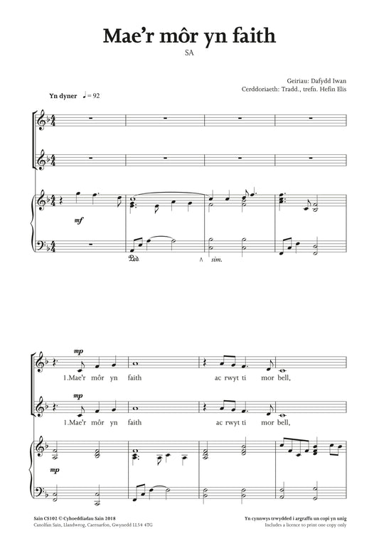 Mae'r môr yn faith (sa) ~ Lawrlwytho yn unig (PDF)