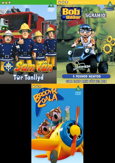 3 DVD (Sam Tan, Y Brodyr Coala a Bob y Bildar)