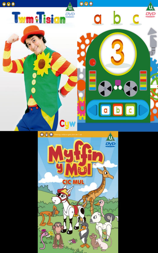 3 DVD (Twm Tisian, ABC 3 a Myffin y Mul)